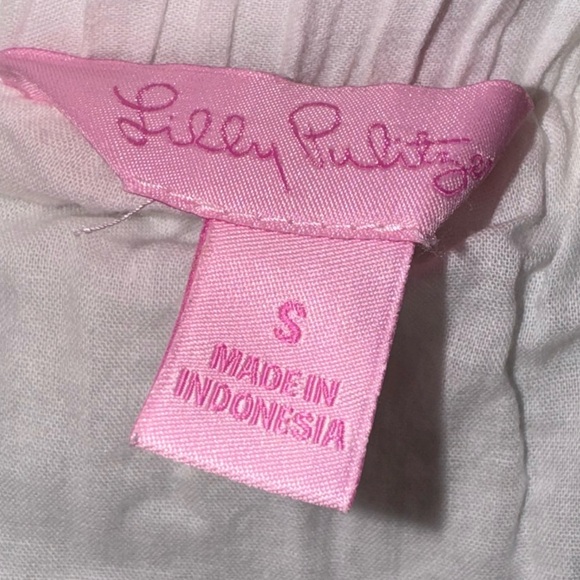 Lilly Pulitzer White Embroidered Floral Scallop Skirt Size Small. VVGUC - Picture 4 of 11